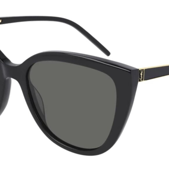 Saint Laurent Style: SL M70-002 | Women's Sunglasses | Black + Gold - Picture 1 of 3